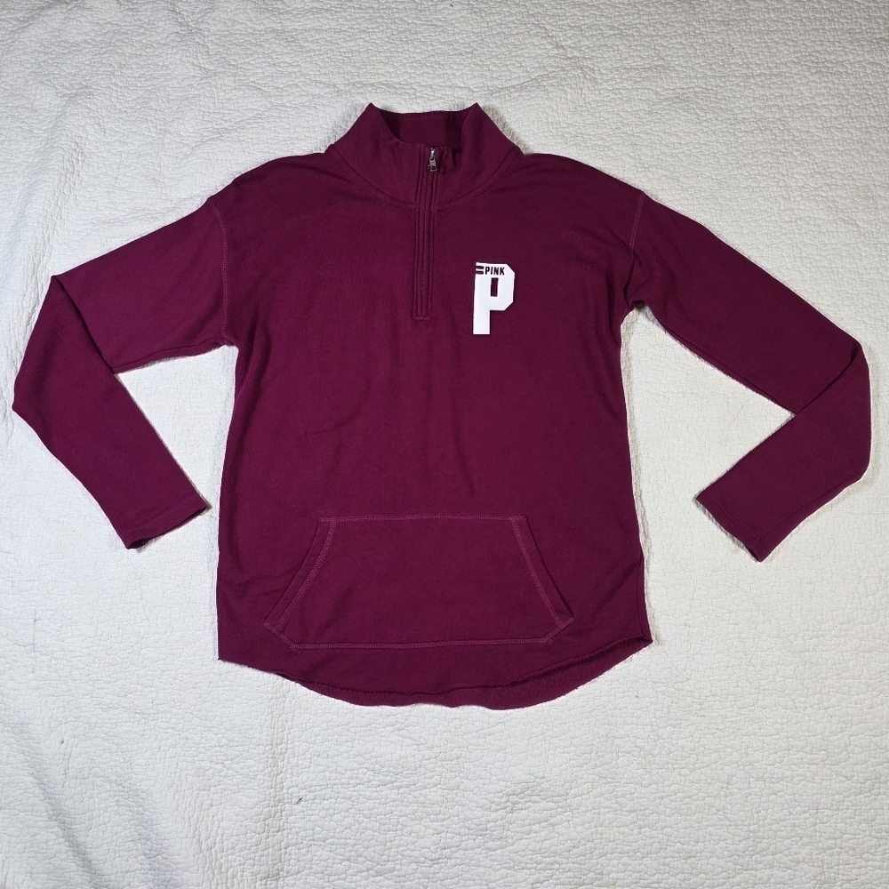 PINK Victoria's Secret Pink Quarter-Zip Sweater